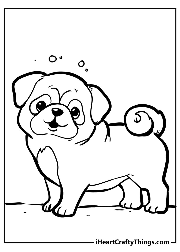 Puppy coloring pages free printables