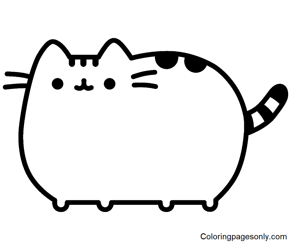 Pusheen coloring pages printable for free download