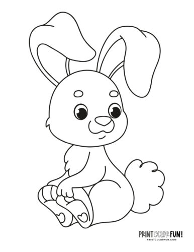 Cute easter bunny coloring pages at