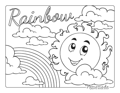 Rainbow coloring pages free printable pdfs