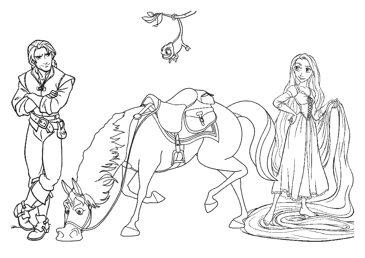 Rapunzel coloring pages