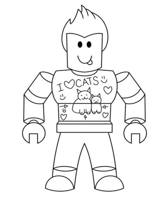 Free easy to print roblox coloring pages