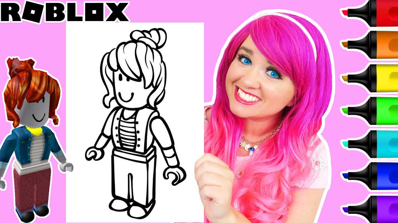 Coloring a roblox girl avatar ððâï