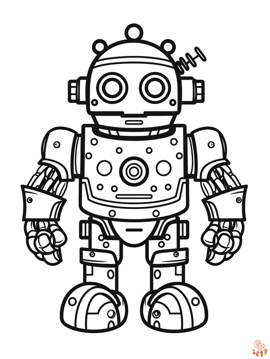 Robot coloring pages