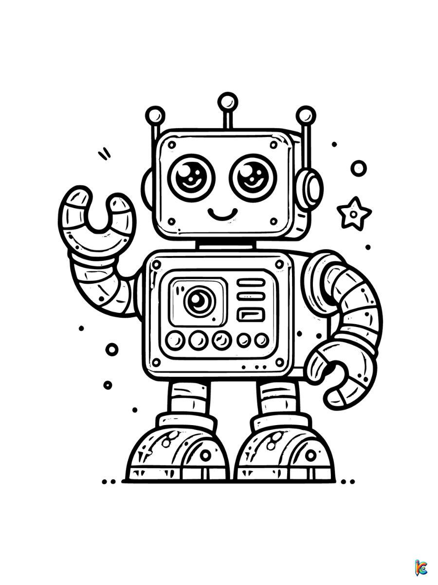 Robot coloring pages â