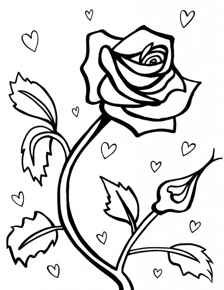 Free printable roses coloring pages for kids printable flower coloring pages heart coloring pages love coloring pages