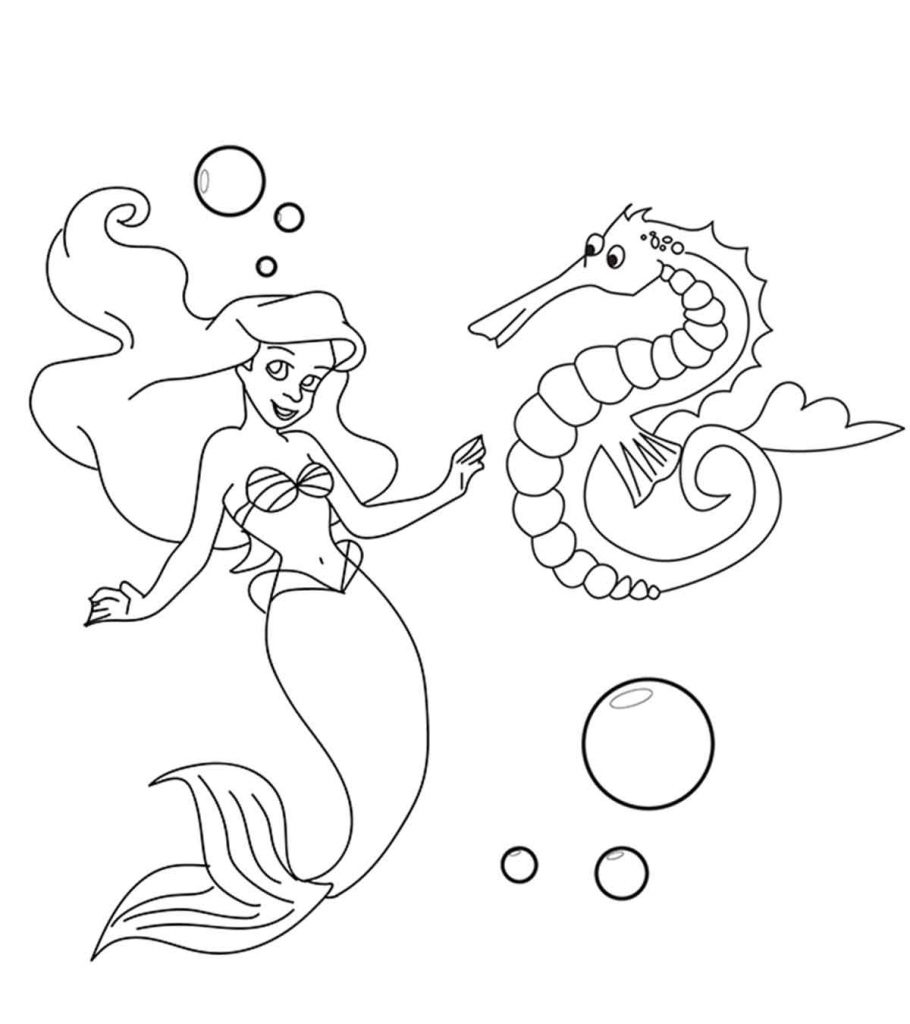 Top free printable seahorse coloring pages online