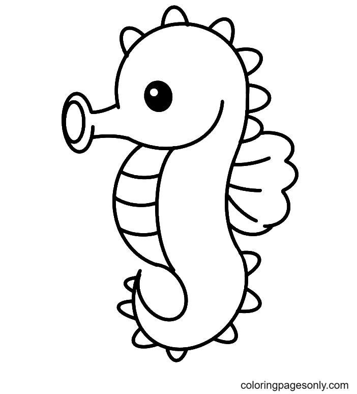 Seahorse coloring pages printable for free download