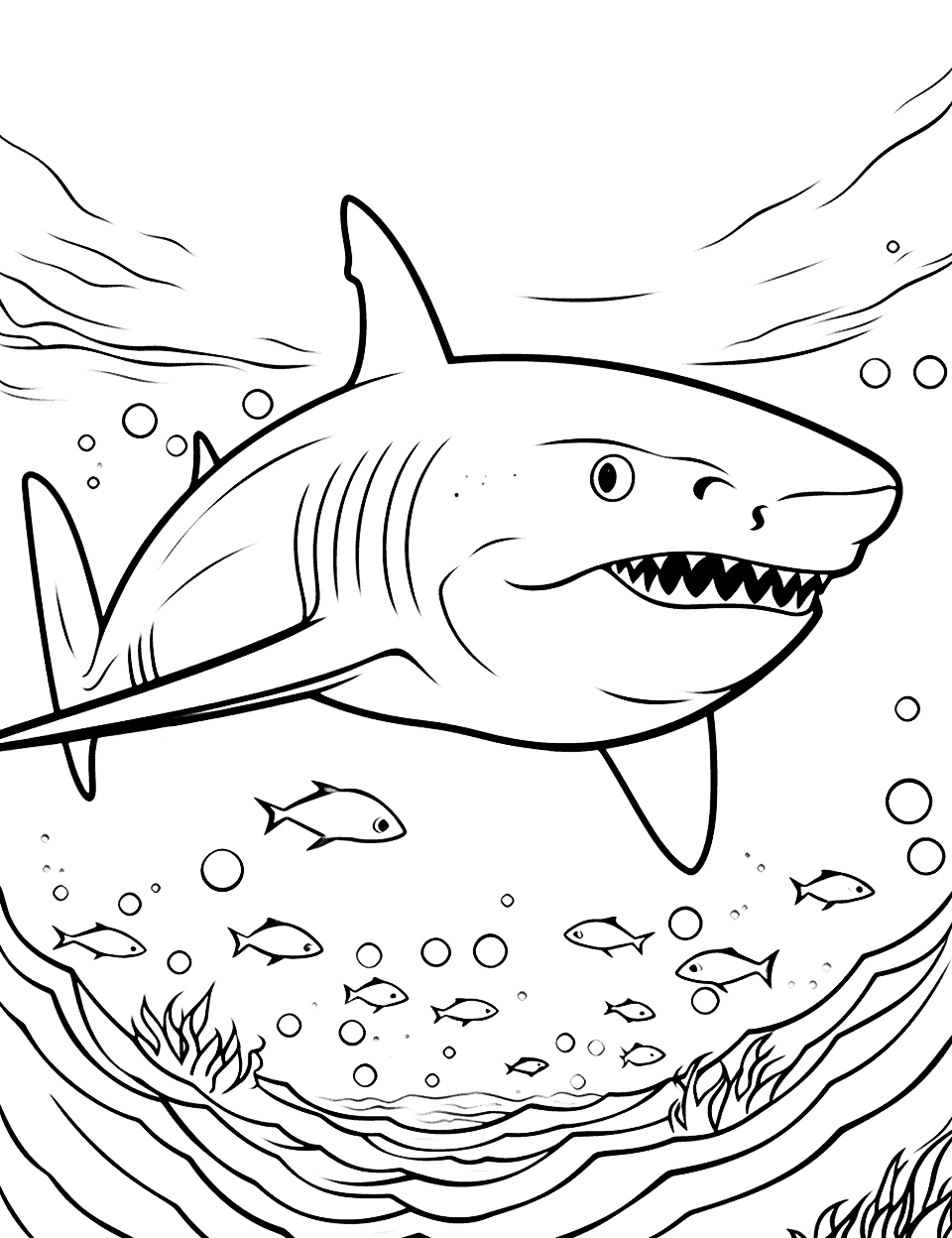 Shark coloring pages free printable sheets