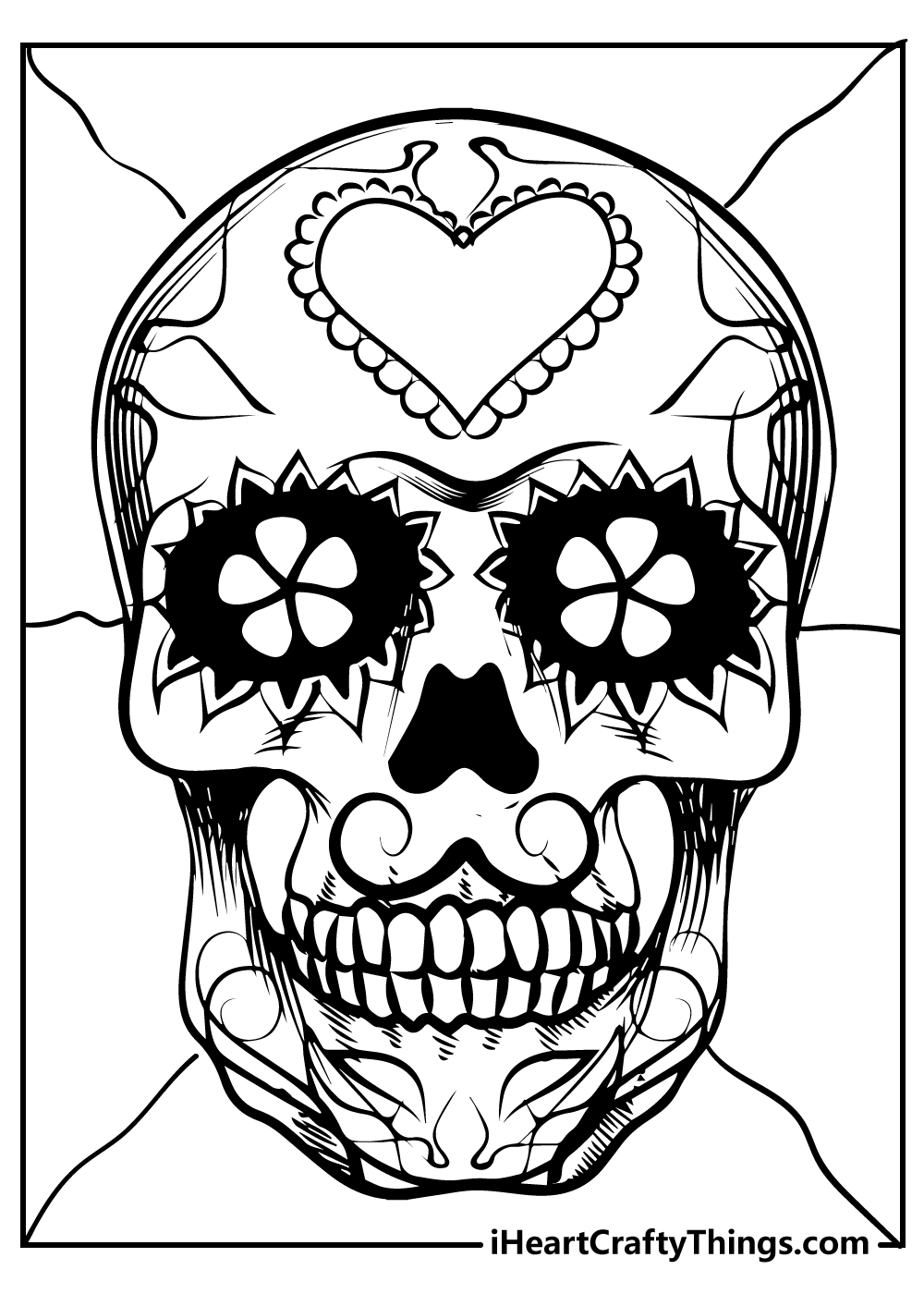 Sugar skull coloring pages free printables