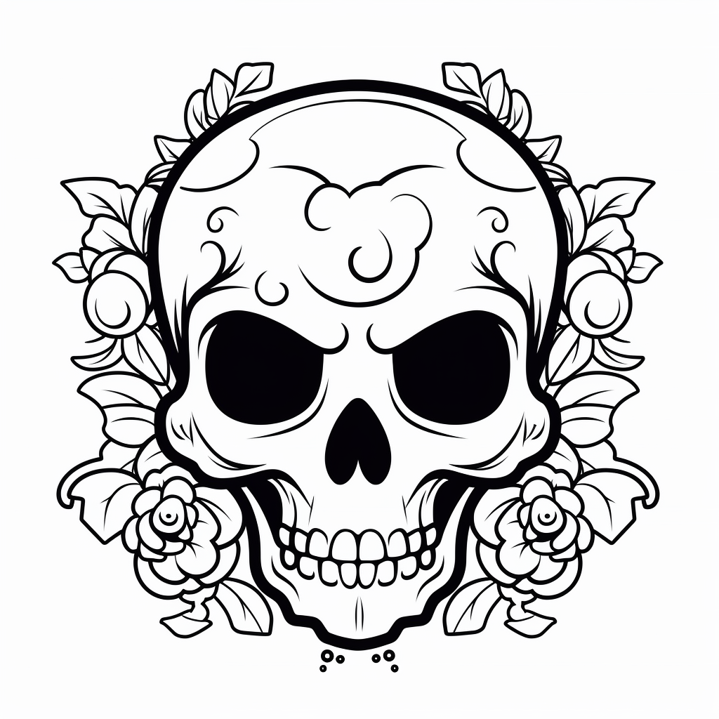 Skull coloring pages