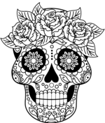 Sugar skulls coloring pages free coloring pages