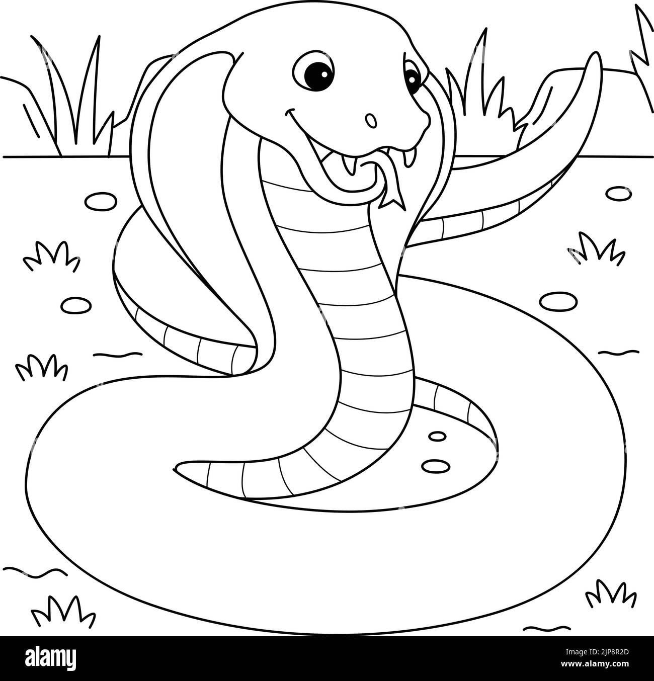 Cobra snake coloring book hi