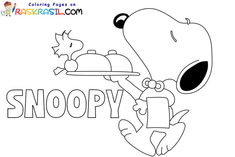 Snoopy coloring pages printable for free download