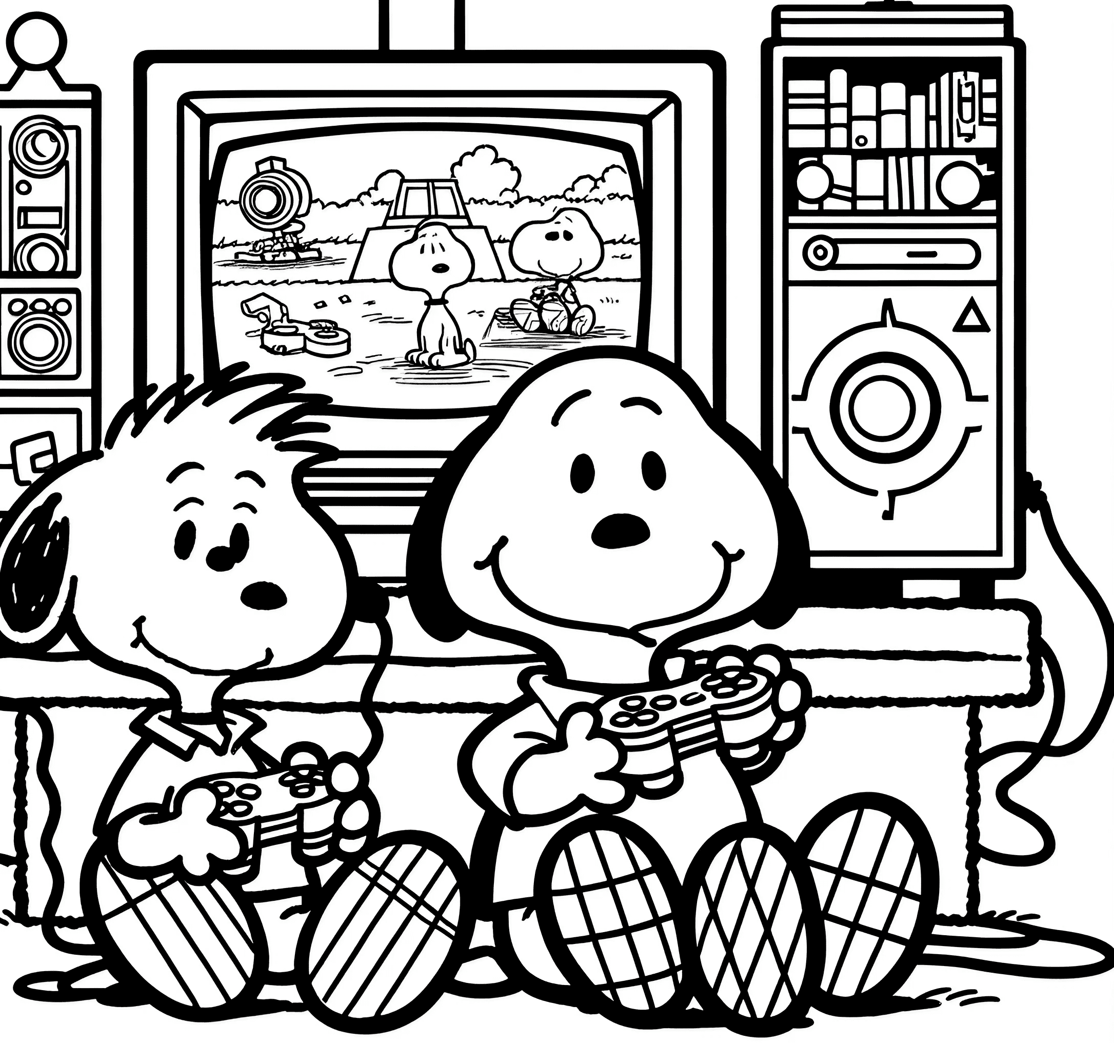 Snoopy coloring pages for free printable