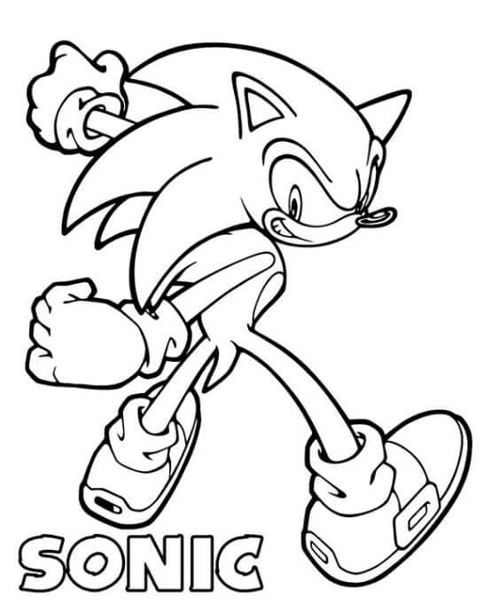 Free easy to print sonic coloring pages