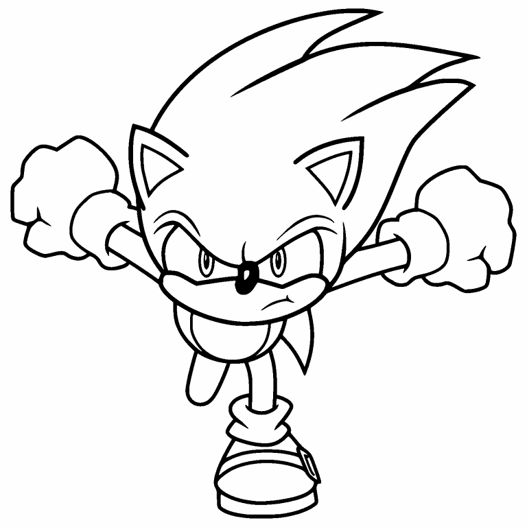 Free coloring page oct sonic the hedgehog