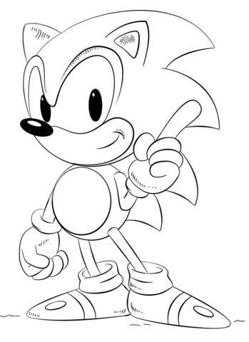 Sonic coloring page free printable coloring pages