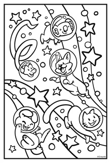 Space and astronomy free coloring pages