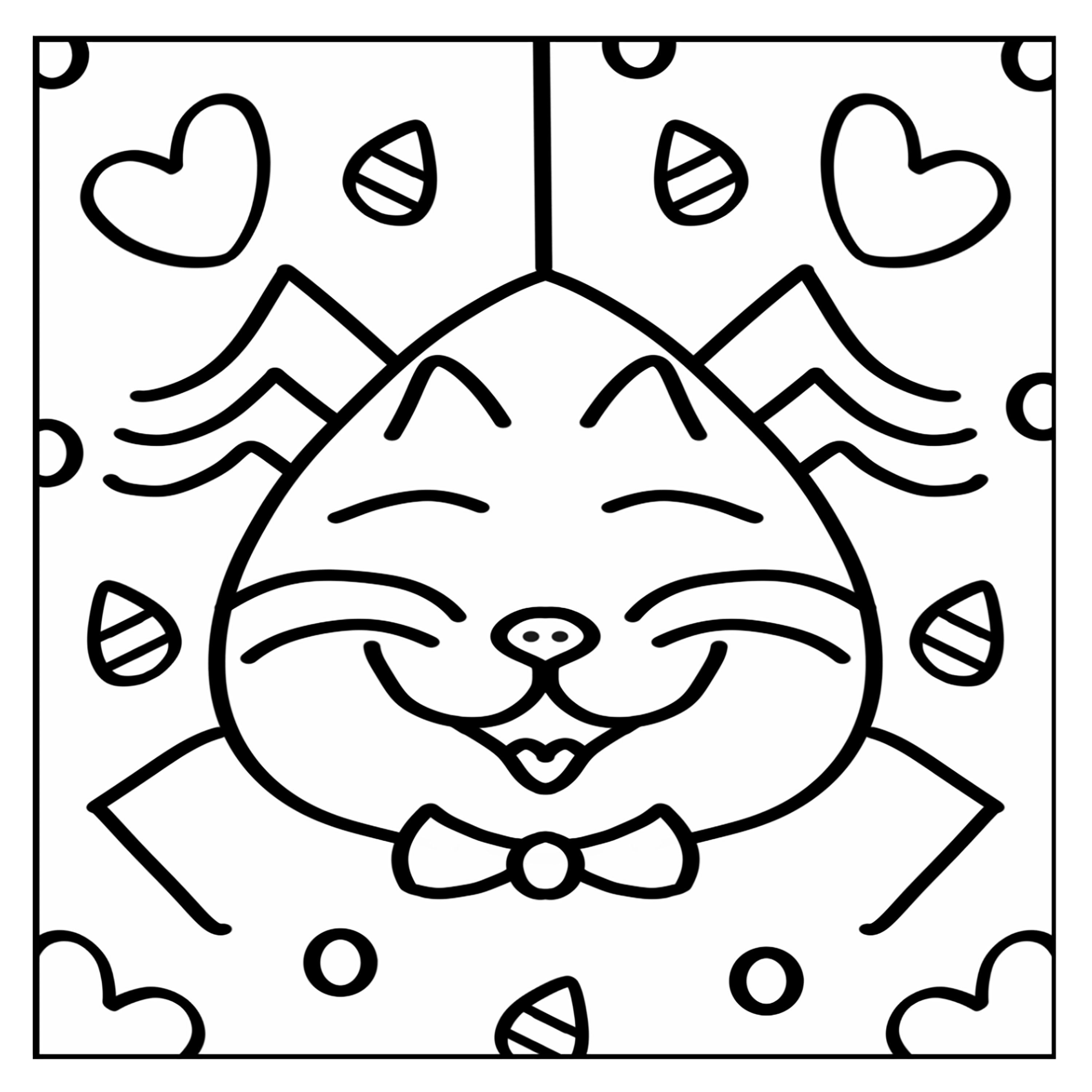 Cute spider cat halloween coloring page rtemecula