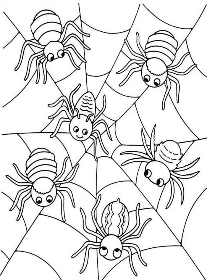 Funny spider coloring pages pdf to print