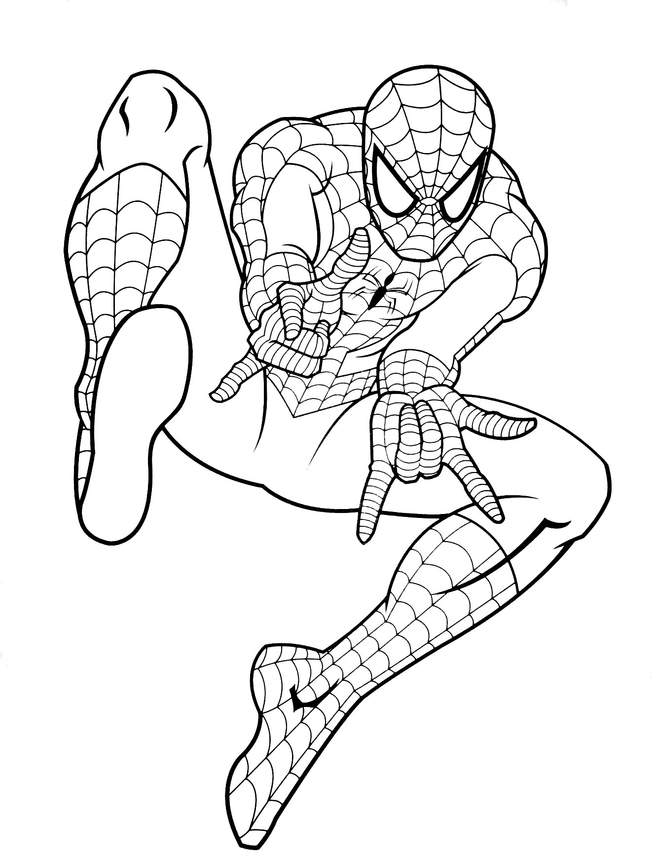 Coloring pages free printable coloring for kids spiderman