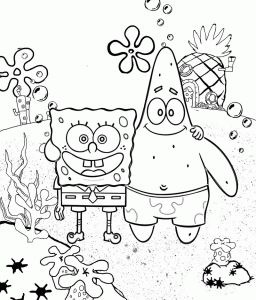 Cute spongebob coloring pages for children