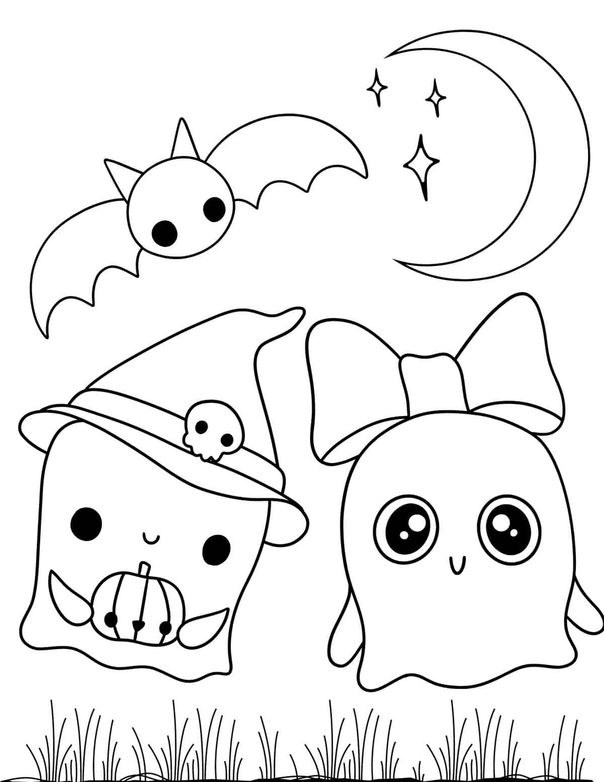 Free halloween coloring pages for kids and adults