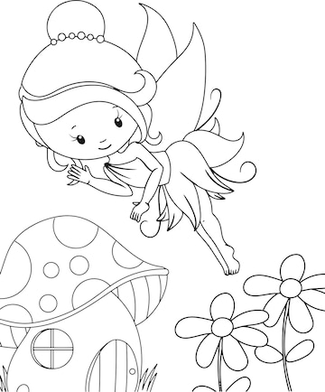 Premium vector spring coloring pages cute hand drawing