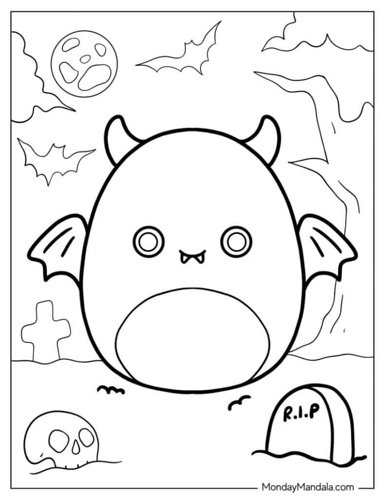 Squishmallow coloring pages free pdf printables