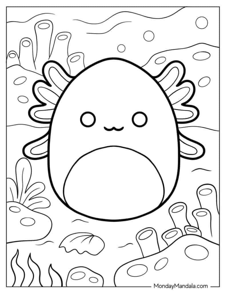 Squishmallow coloring pages free pdf printables