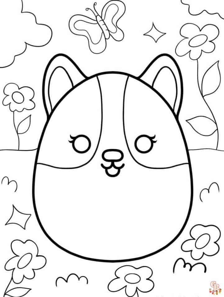 Squishmallows coloring pages for kids free printable sheets