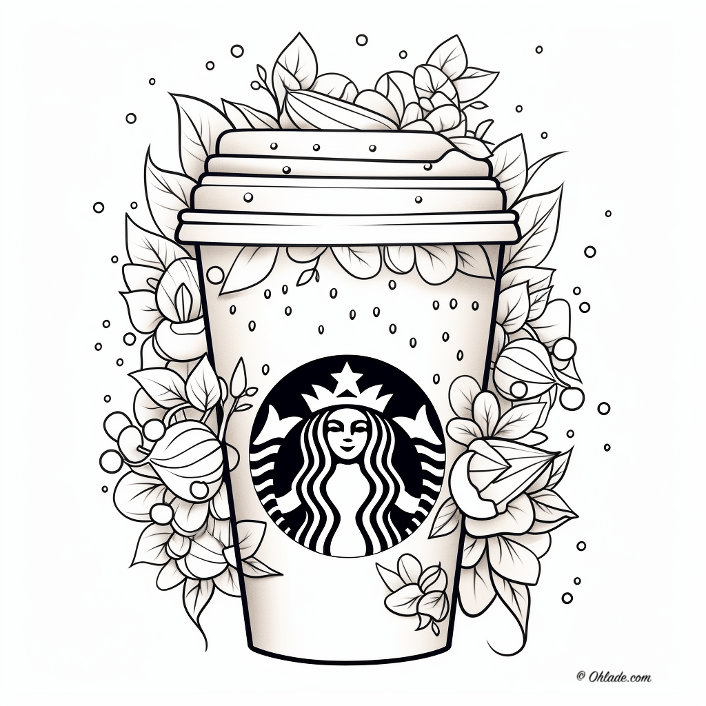 Sip color repeat starbucks kawaii coloring pages for an extra shot of cuteness