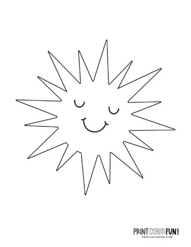 Fun sun coloring pages at