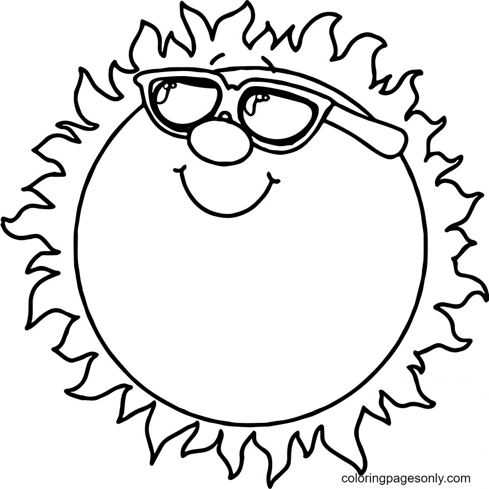 Sun coloring pages printable for free download