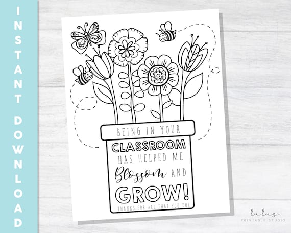 Teacher appreciation letter thank you teacher coloring page thank you letter coloring page thanks for helping me grow