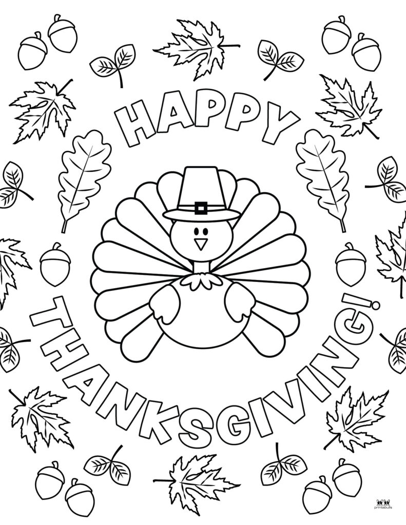 Happy thanksgiving coloring pages