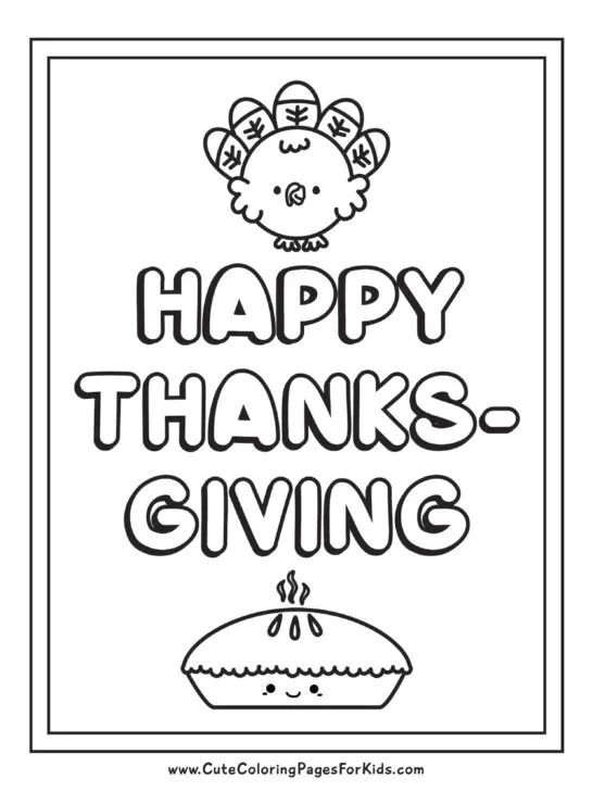 Free printable thanksgiving coloring pages