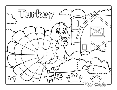 Free printable turkey coloring pages for kids