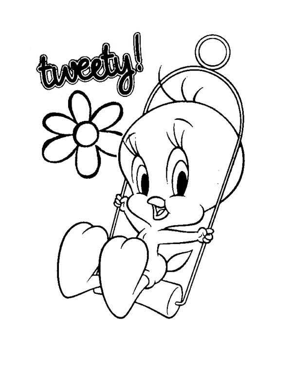 Easy How to Draw Tweety Bird Tutorial and Tweety Coloring Page