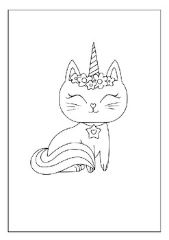 Discover a rainbow world with our printable unicorn cat coloring pages for kids