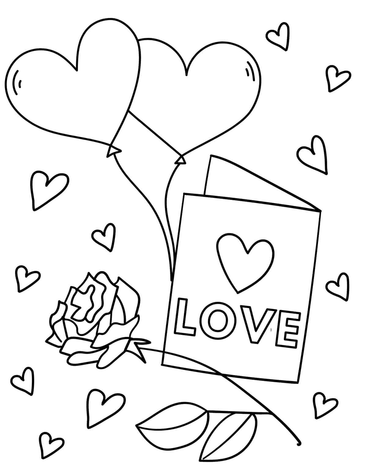 Free valentine coloring pages for kids