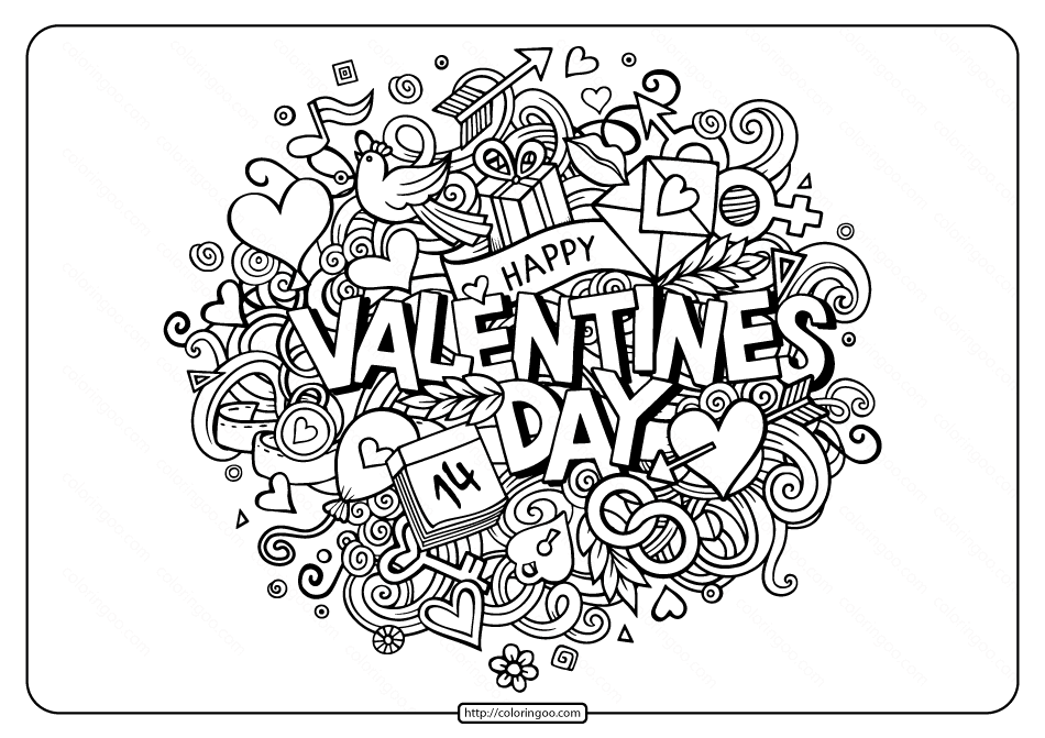 Free valentines coloring pages