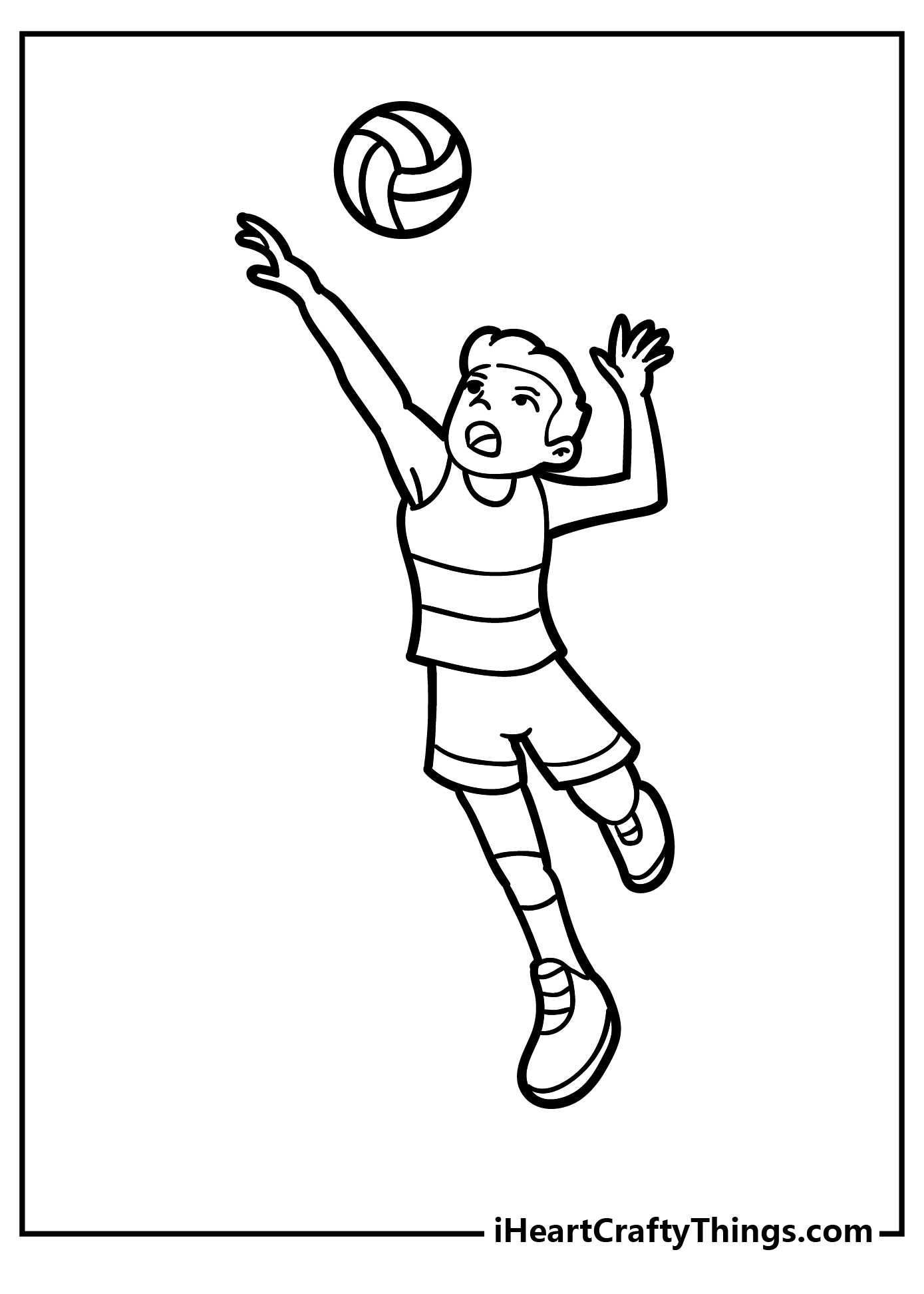 Volleyball coloring pages free printables
