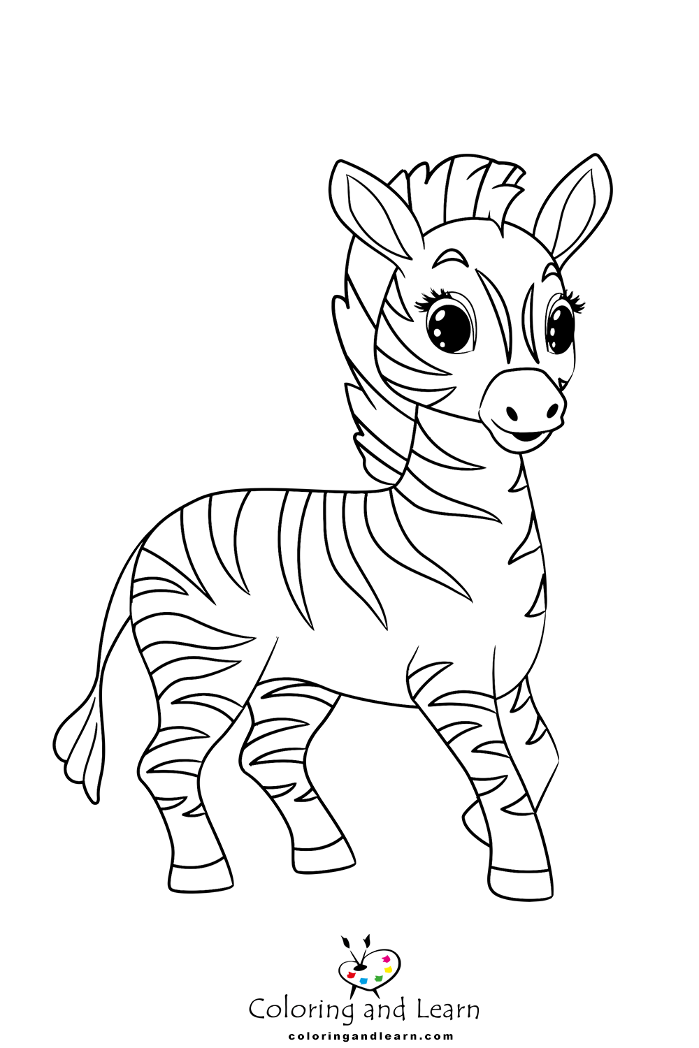 Zebra coloring pages