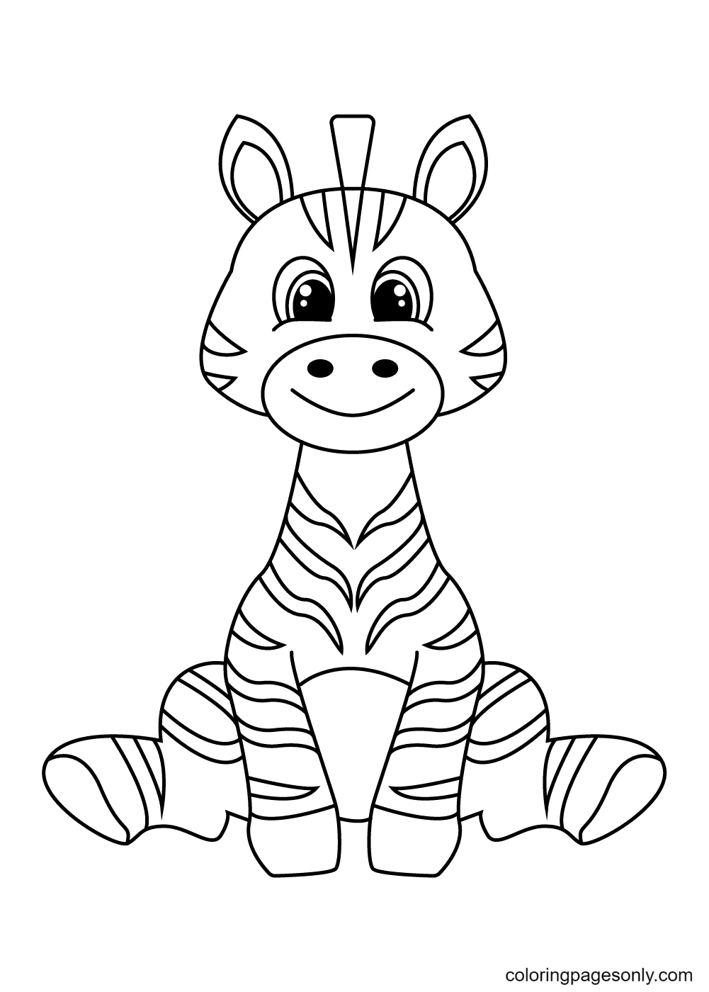 Zebra coloring pages printable for free download