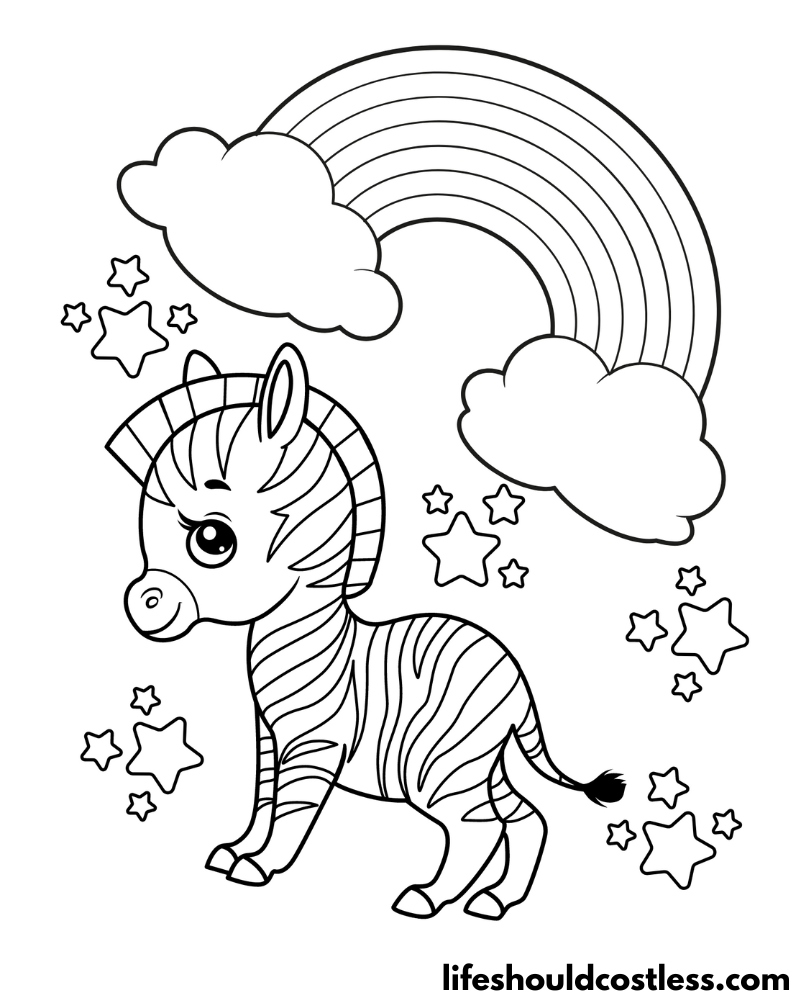 Zebra coloring pages free printable pdf templates