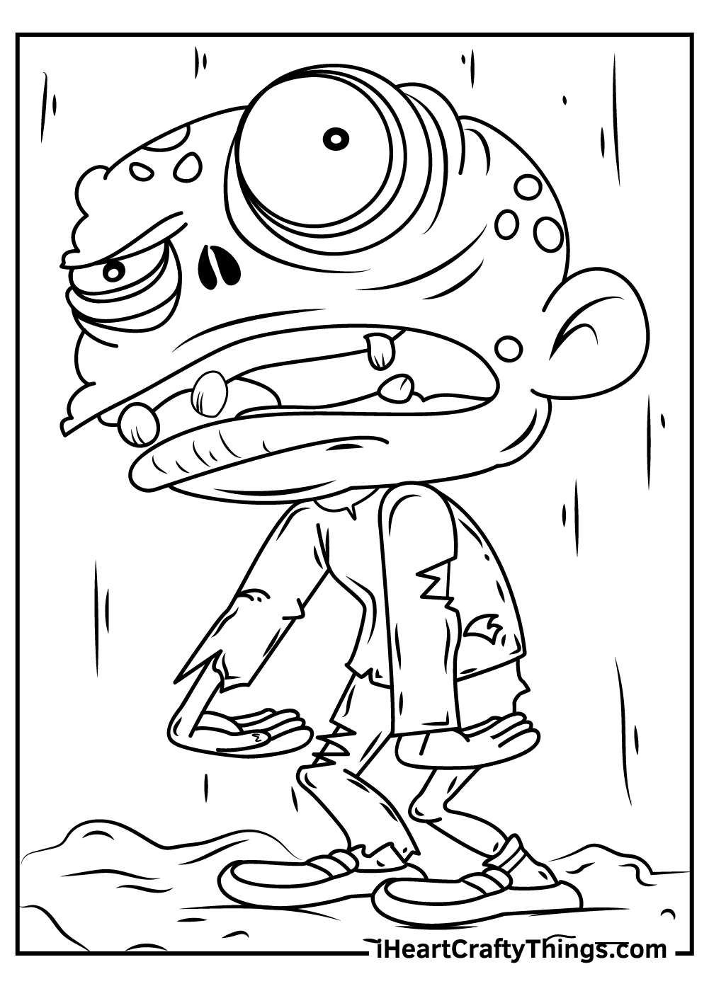 Zombie coloring pages free printables