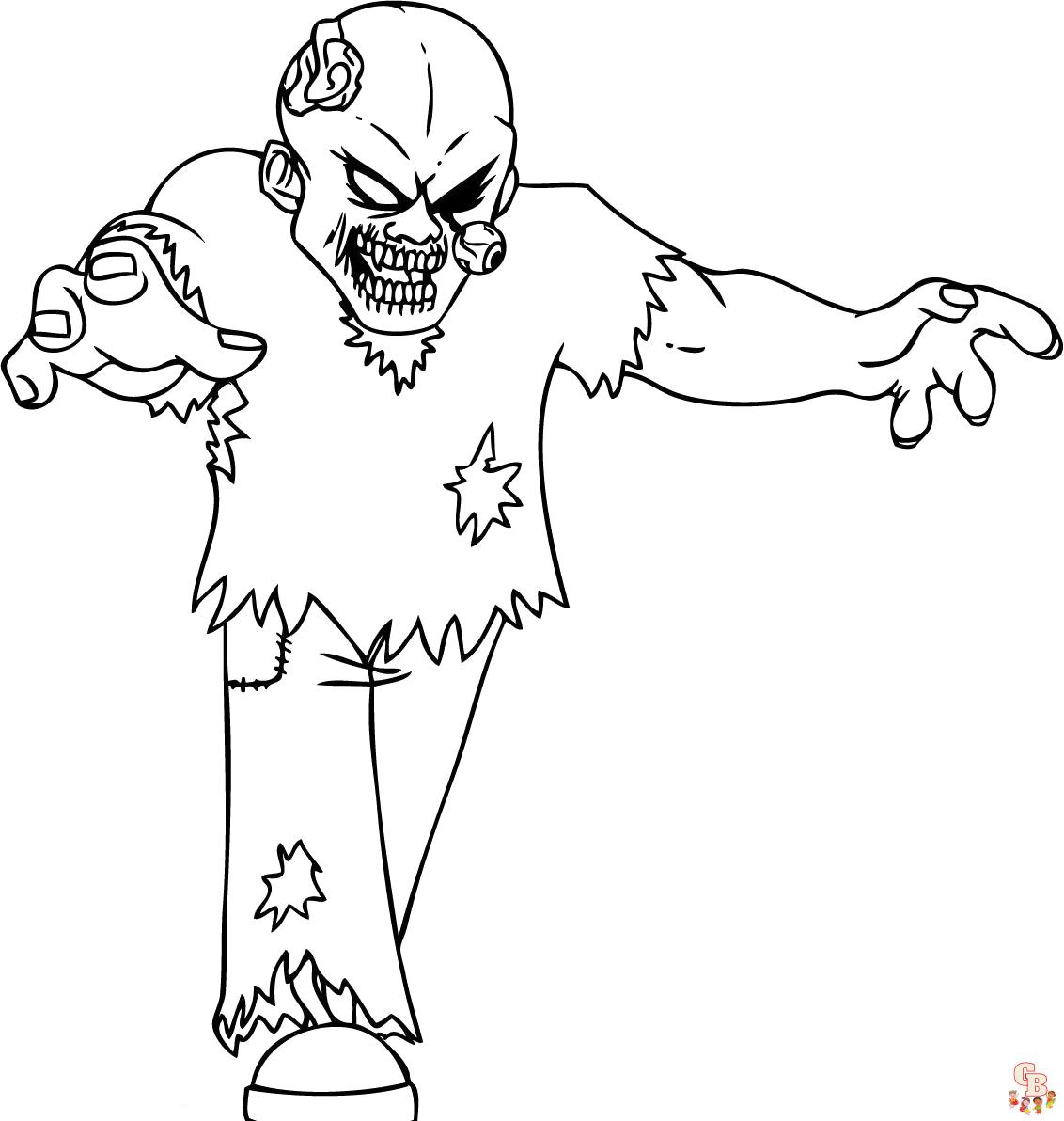 Zombies coloring pages