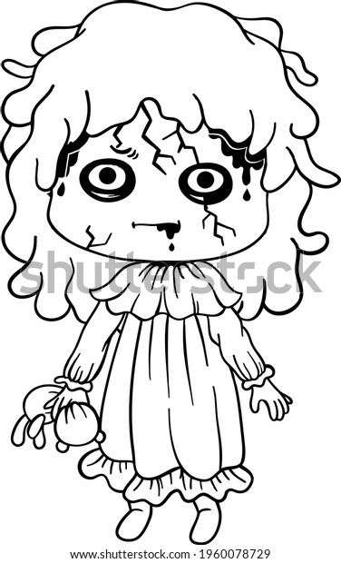 Hakuun zombie coloring cute girl coloring pages liittyvã kuvituskuva